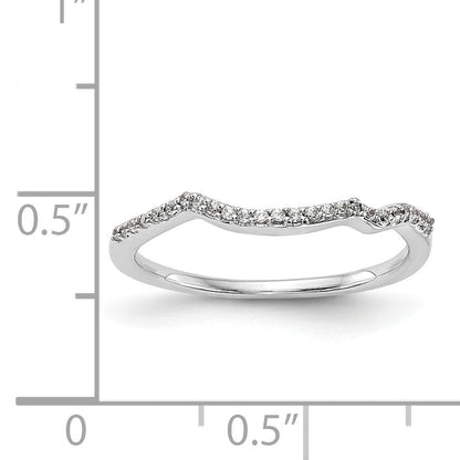 14kw Diamond Contoured Wedding Band