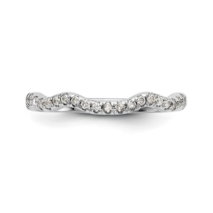 14kw Diamond Contoured Wedding Band