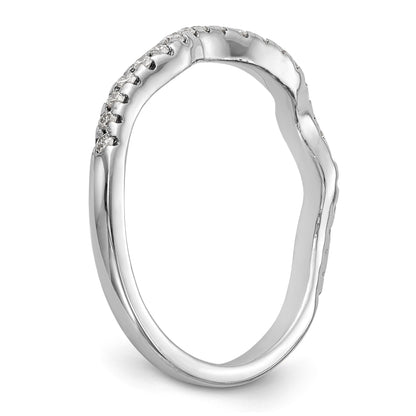 14kw Diamond Contoured Wedding Band