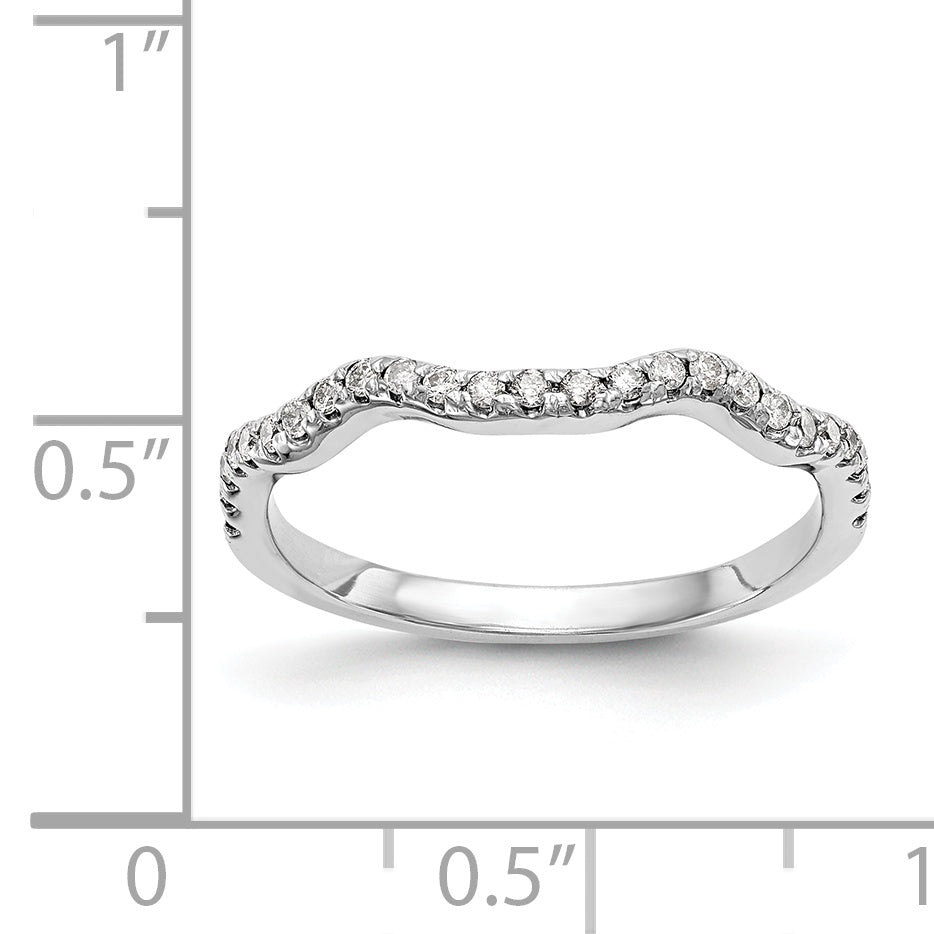 14kw Diamond Contoured Wedding Band