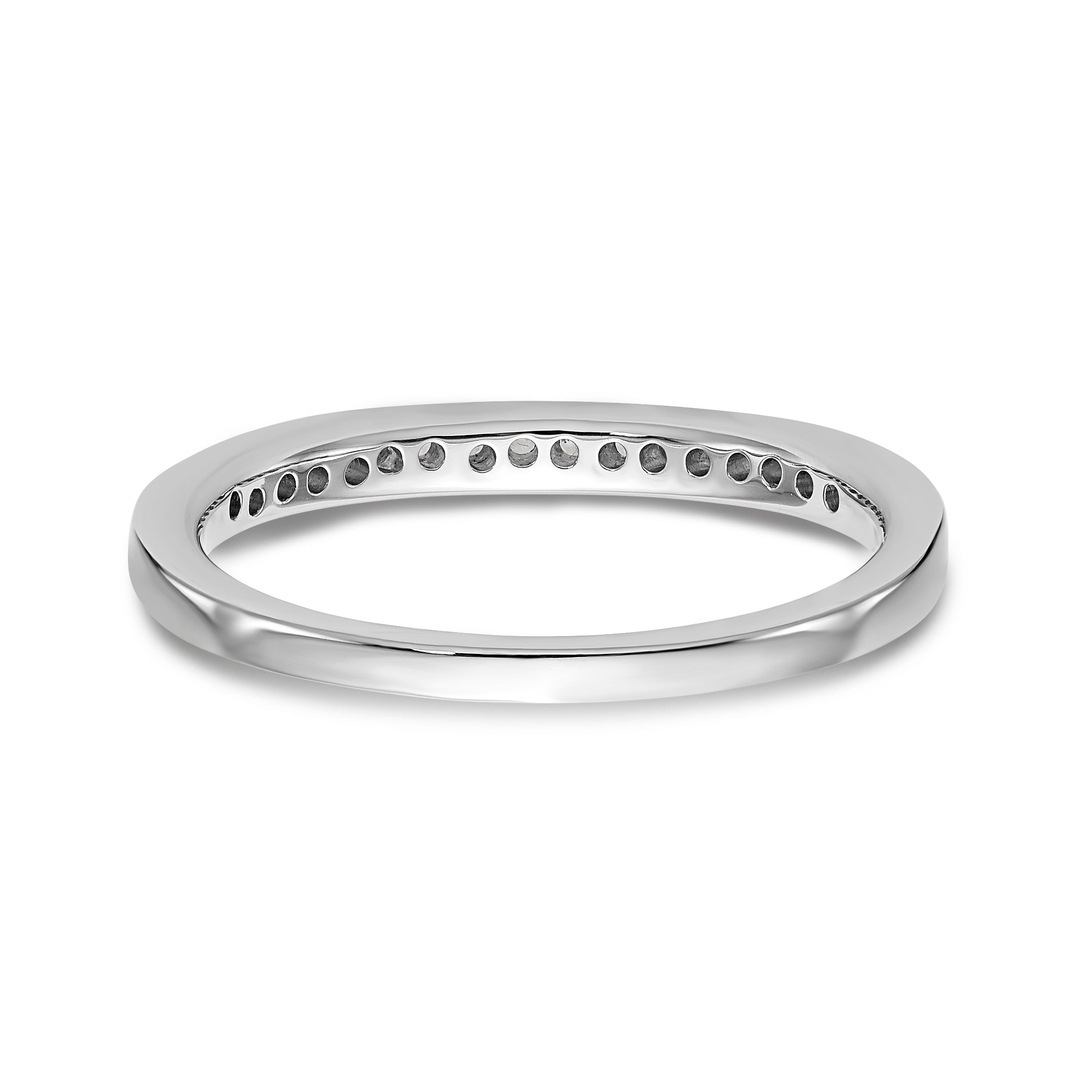 14K White Gold Diamond Wedding Band