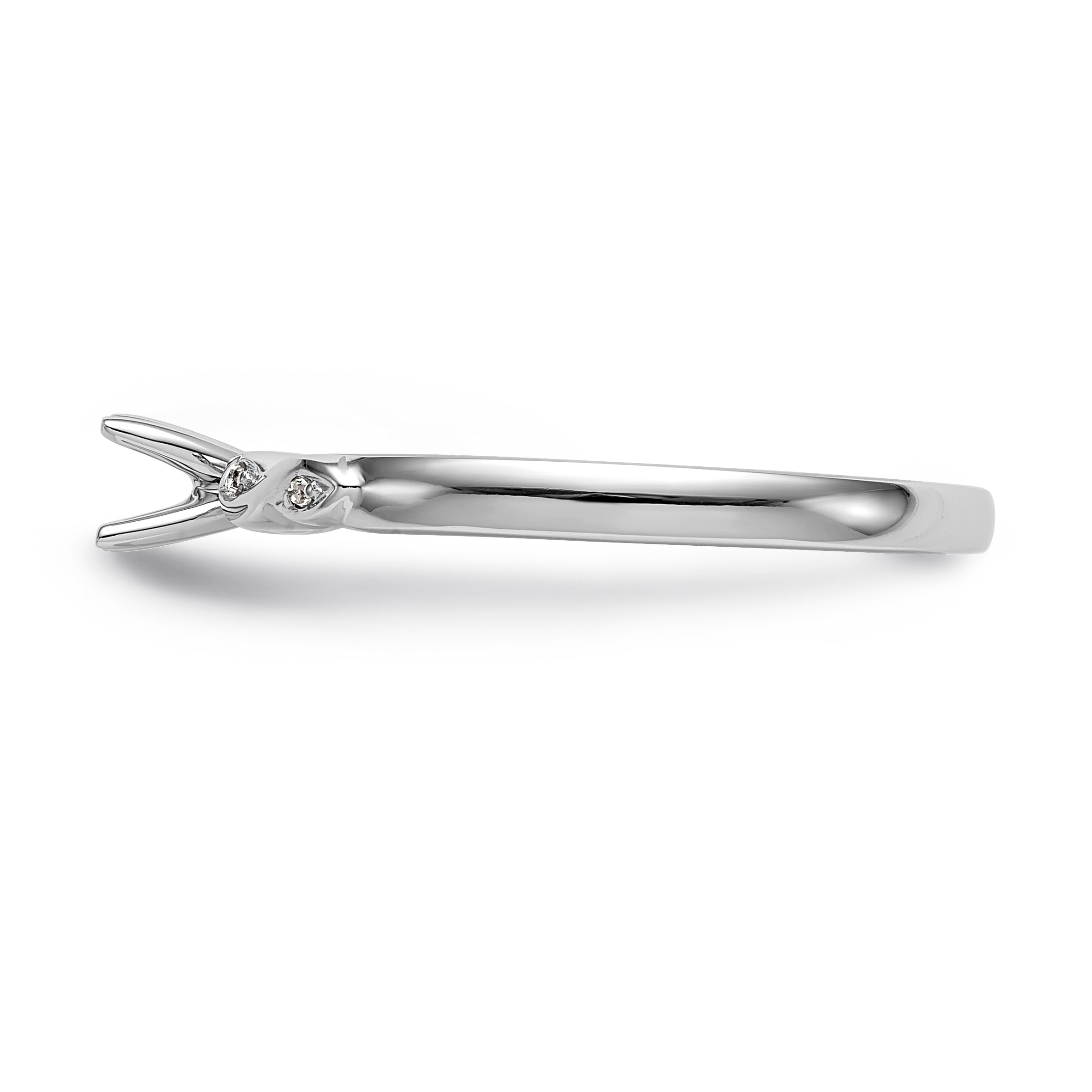 14k White Gold Simulated Diamond Engagement Ring