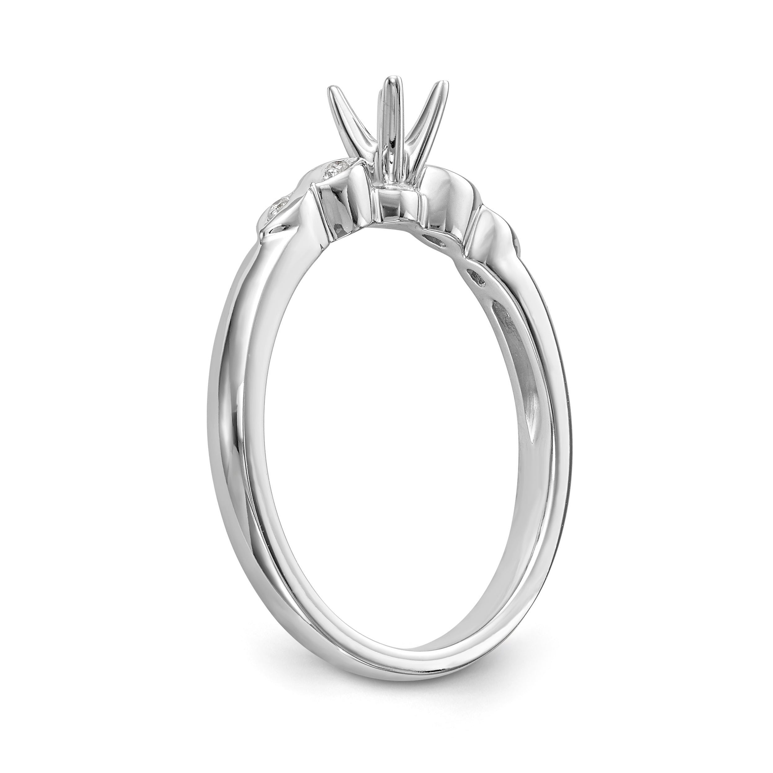 14k White Gold Simulated Diamond Engagement Ring