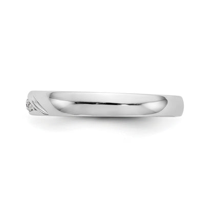 14K White Gold Complete Diamond Trio Ladies Wedding Band