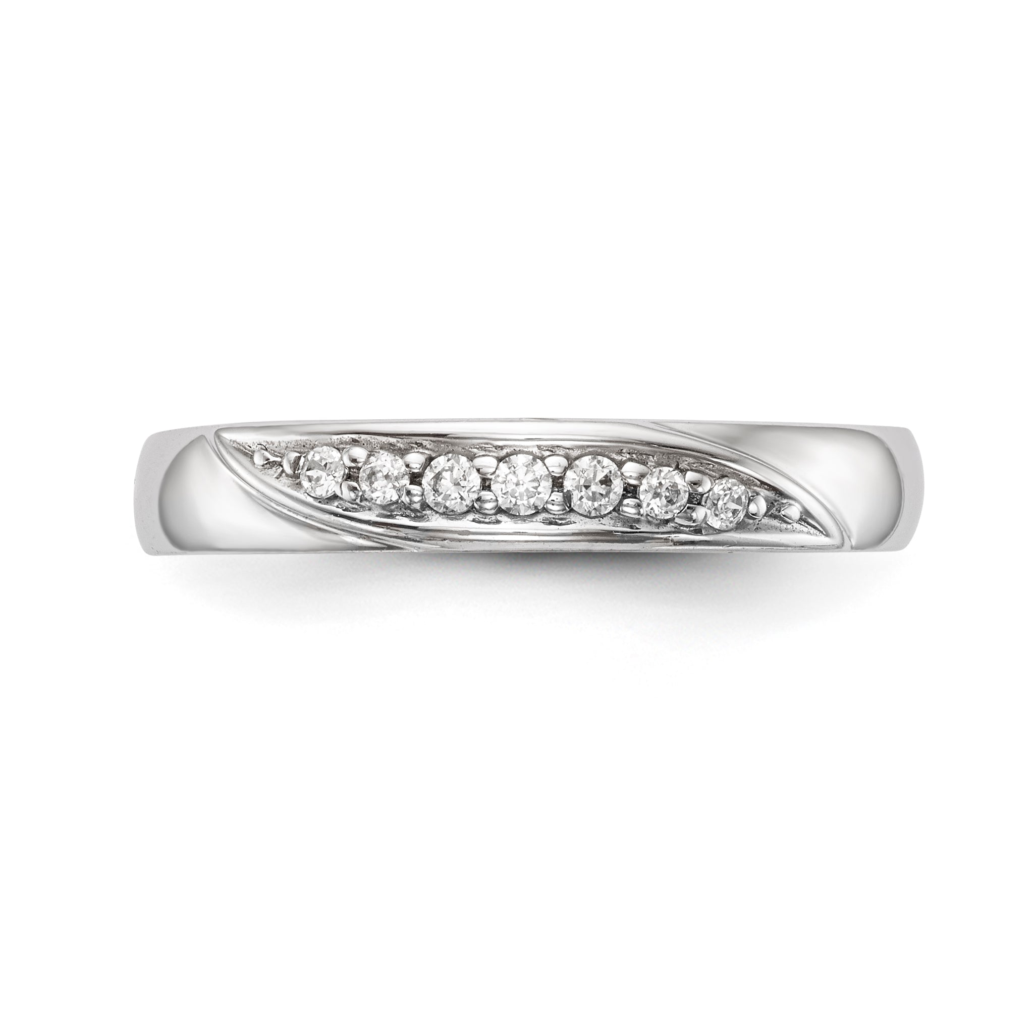 14K White Gold Complete Diamond Trio Ladies Wedding Band