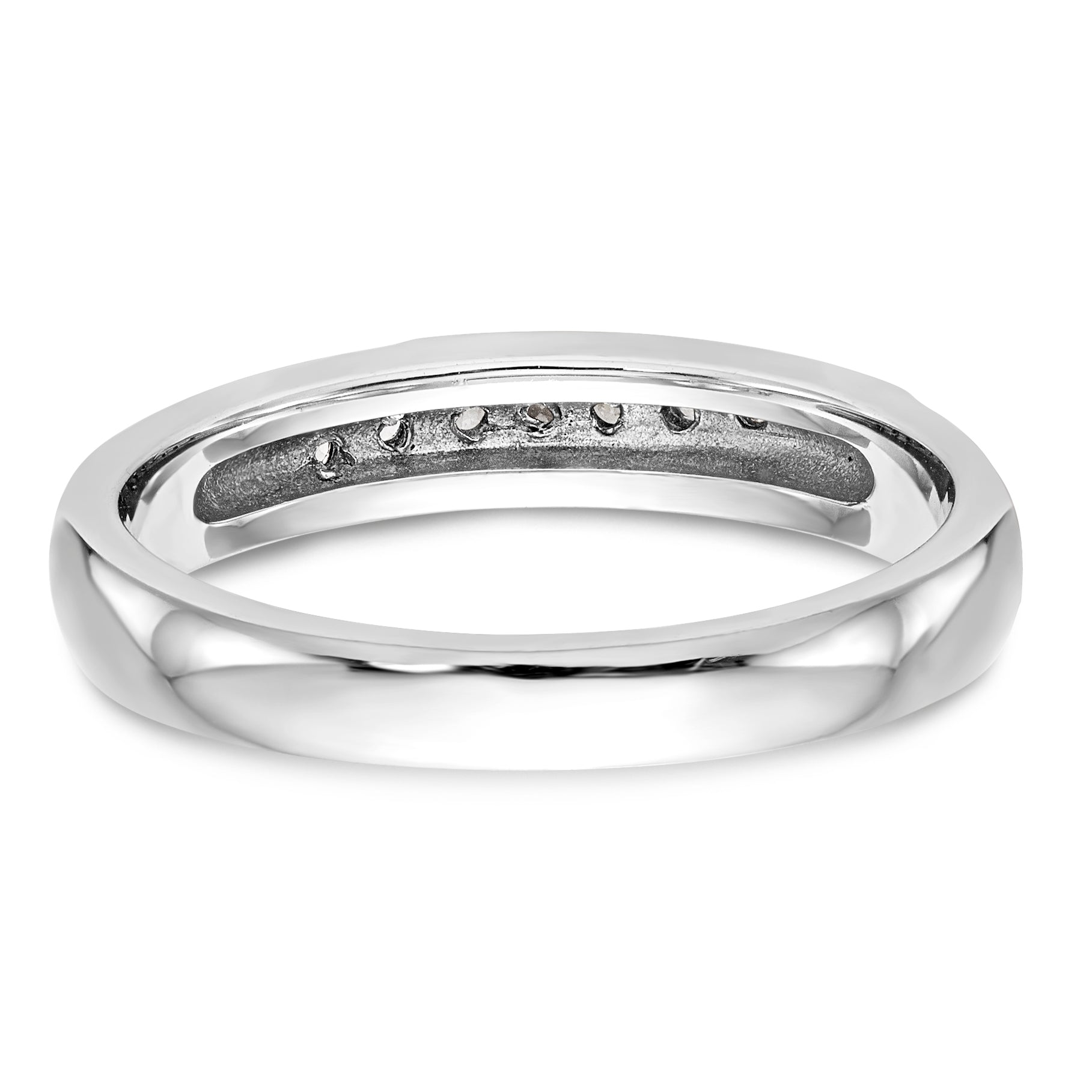14K White Gold Complete Diamond Trio Ladies Wedding Band