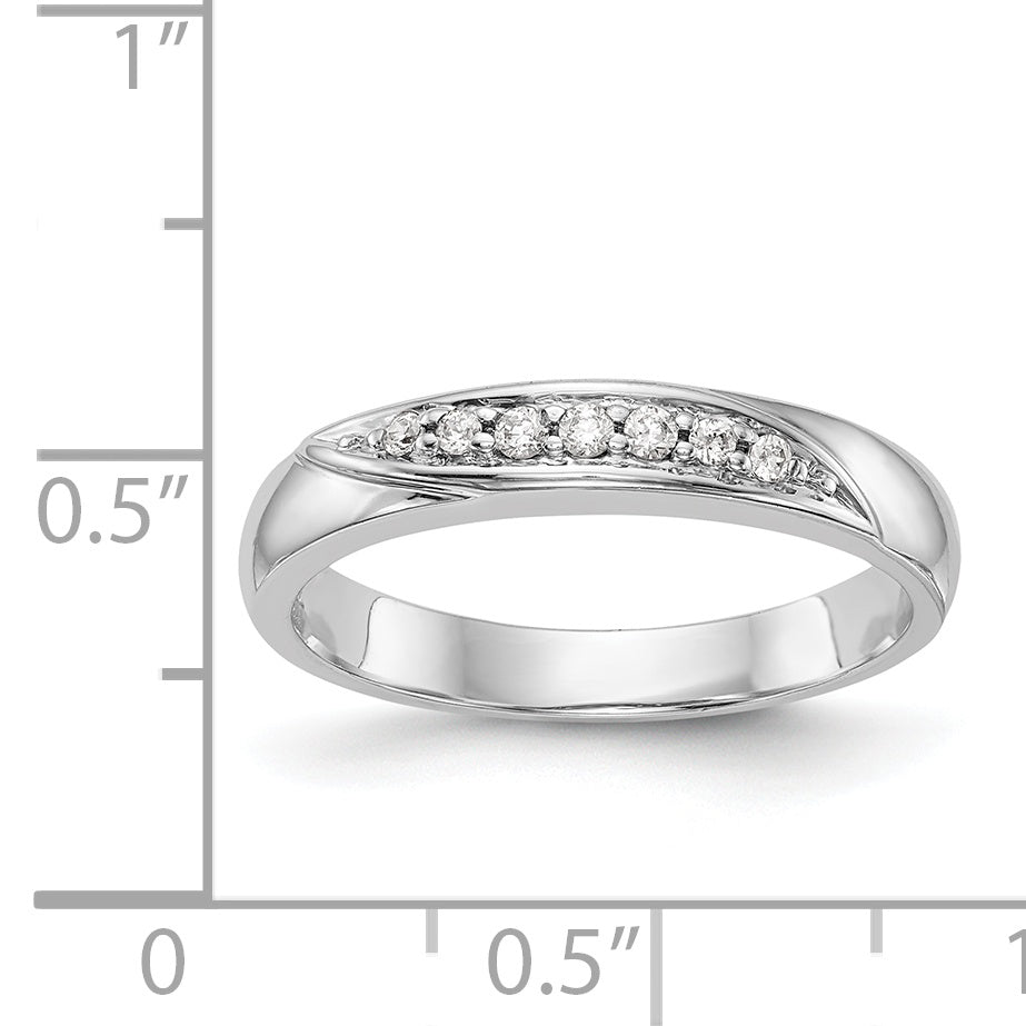 14K White Gold Complete Diamond Trio Ladies Wedding Band