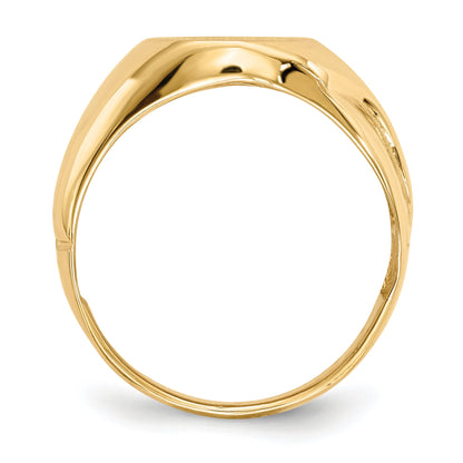 14k VS Diamond men's signet ring