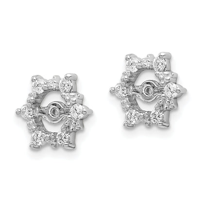 14k White Gold VS Diamond earring jacket