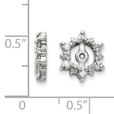 14k White Gold VS Diamond earring jacket