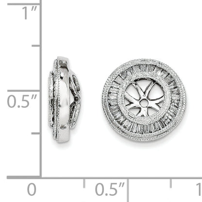 14k White Gold Diamond Earring Jacket