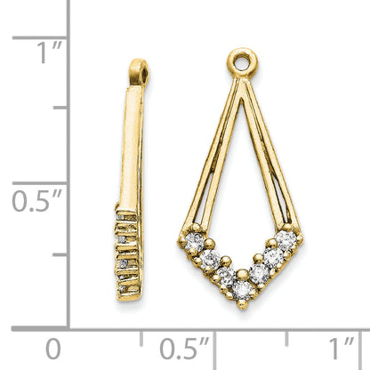 14k AAA Diamond earring jacket