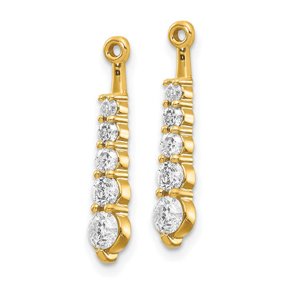 14k AAA Diamond earring jacket