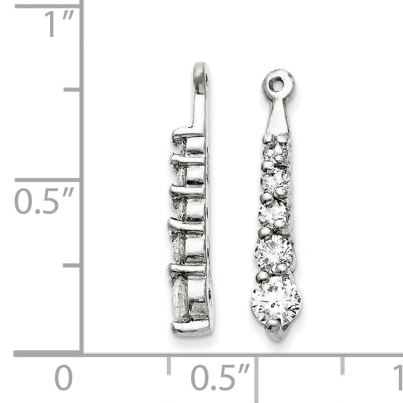 14k White Gold VS Diamond earring jacket