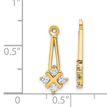 14k VS Dangle Cluster Diamond Earring Jacket