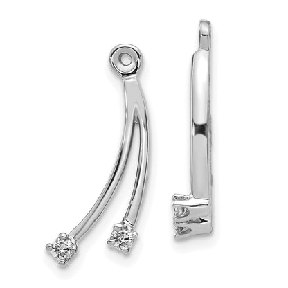14k White Gold AA Diamond Earring Jacket