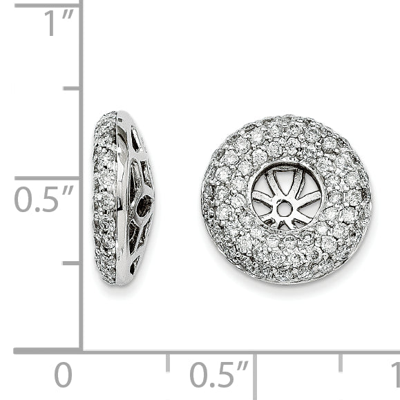 14k White Gold Diamond Earring Jackets