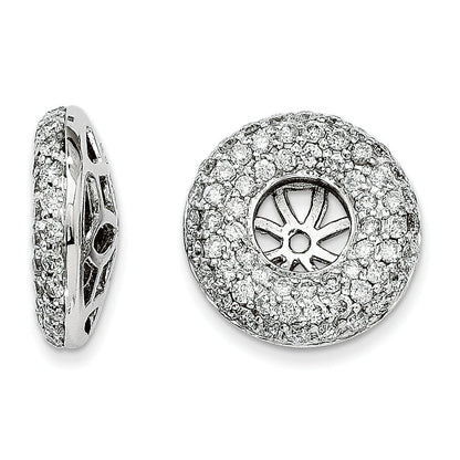 14k White Gold Diamond Earring Jackets