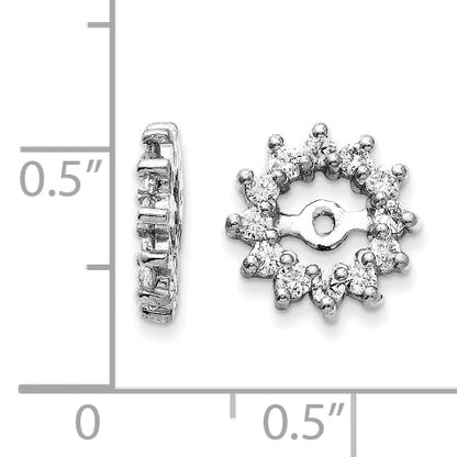 14k White Gold VS Diamond Earring Jacket