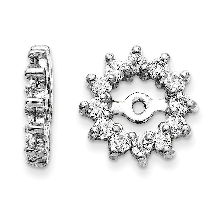 14k White Gold VS Diamond Earring Jacket