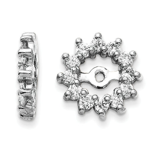14k White Gold A Diamond Earring Jacket