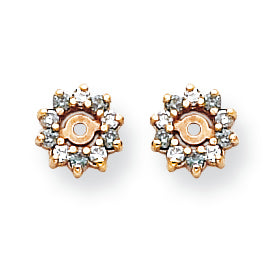 14k Blue dia/AA Earring Jackets