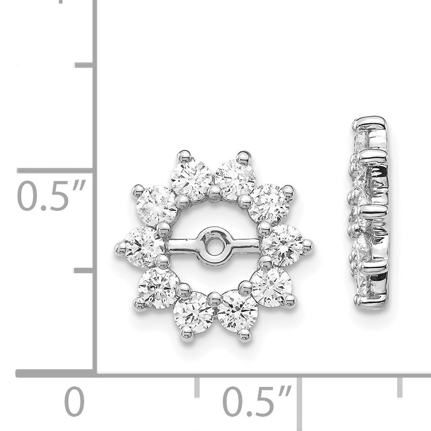 14k White Gold VS Fancy Diamond Earring Jacket