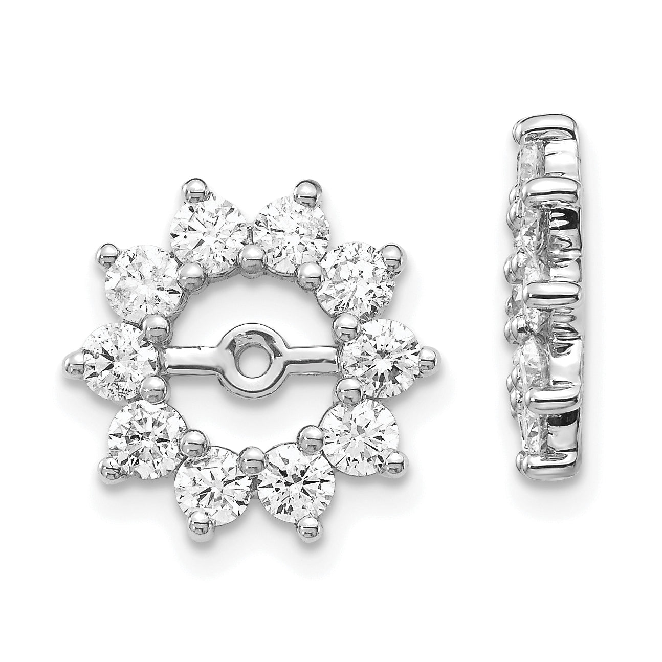 14k White Gold VS Fancy Diamond Earring Jacket