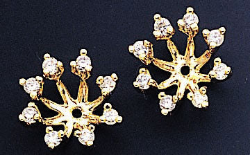 14k AAA Diamond earring jacket