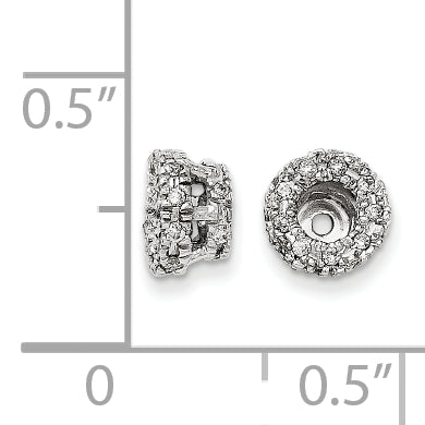 14K White Gold Diamond Earring Jacket